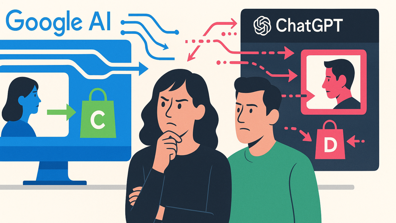 Google AI, ChatGPT rara vez acepta las recomendaciones de la marca: datos